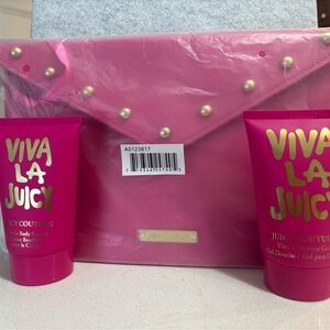 Juicy Couture Pink Clutch with Body Care Duo